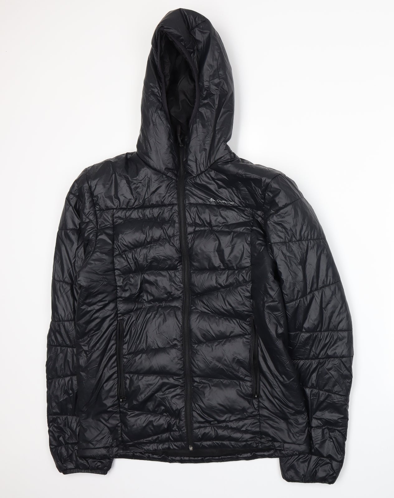 Quechua Mens Black   Puffer Jacket Coat Size M