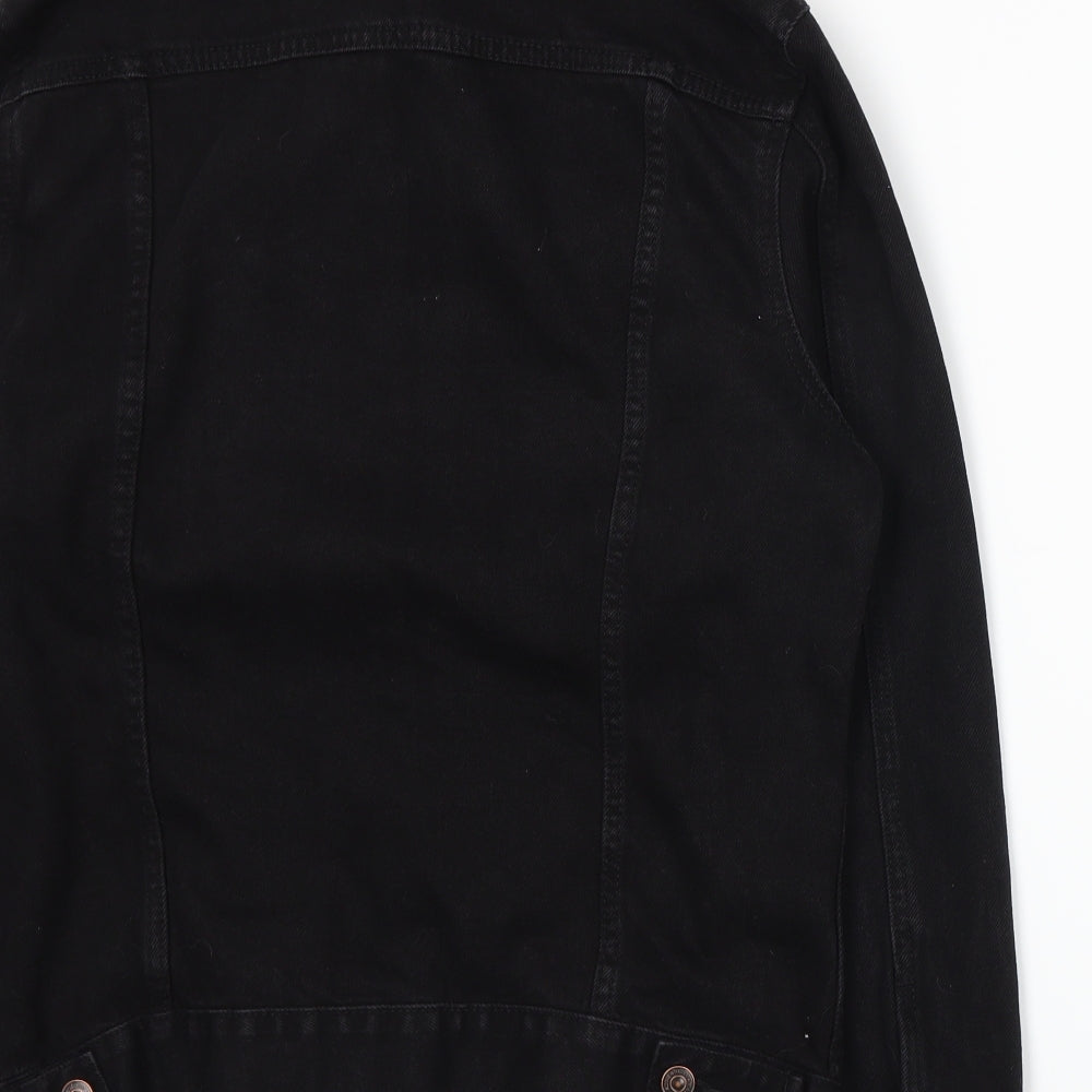 TU Womens Black  Denim Jacket  Size 8