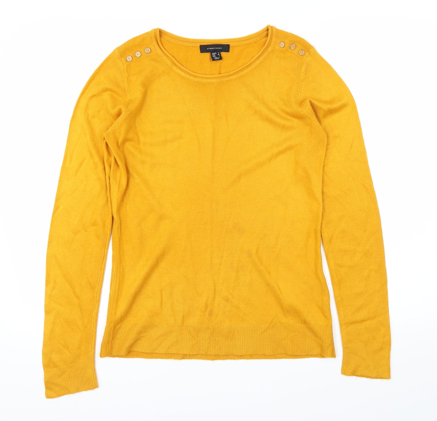 Atmosphere Womens Yellow   Basic T-Shirt Size 8