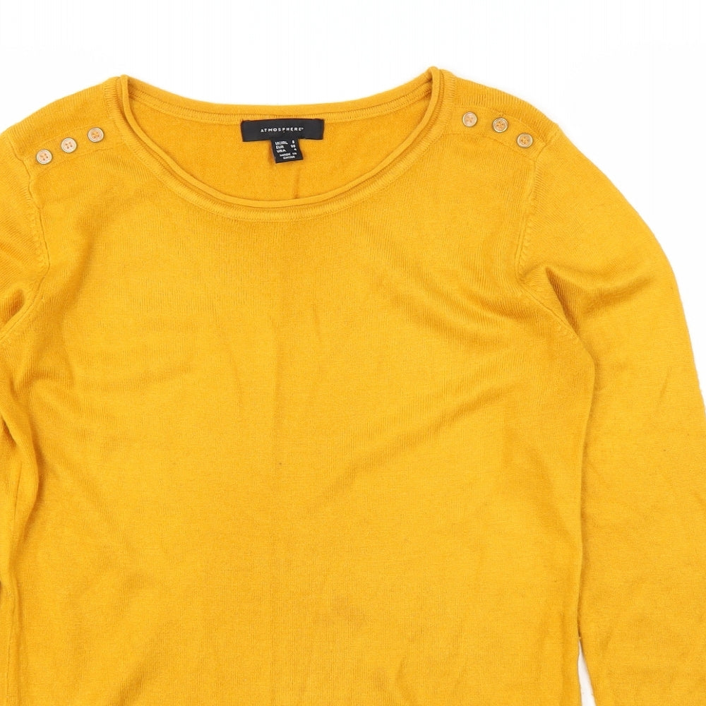 Atmosphere Womens Yellow   Basic T-Shirt Size 8