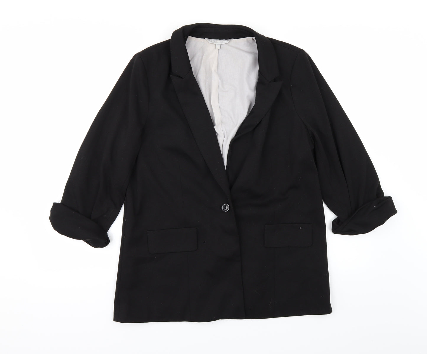redherring Womens Black   Overcoat Coat Size 14
