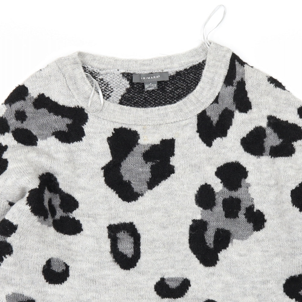 Primark Womens Grey   Pullover Jumper Size 10