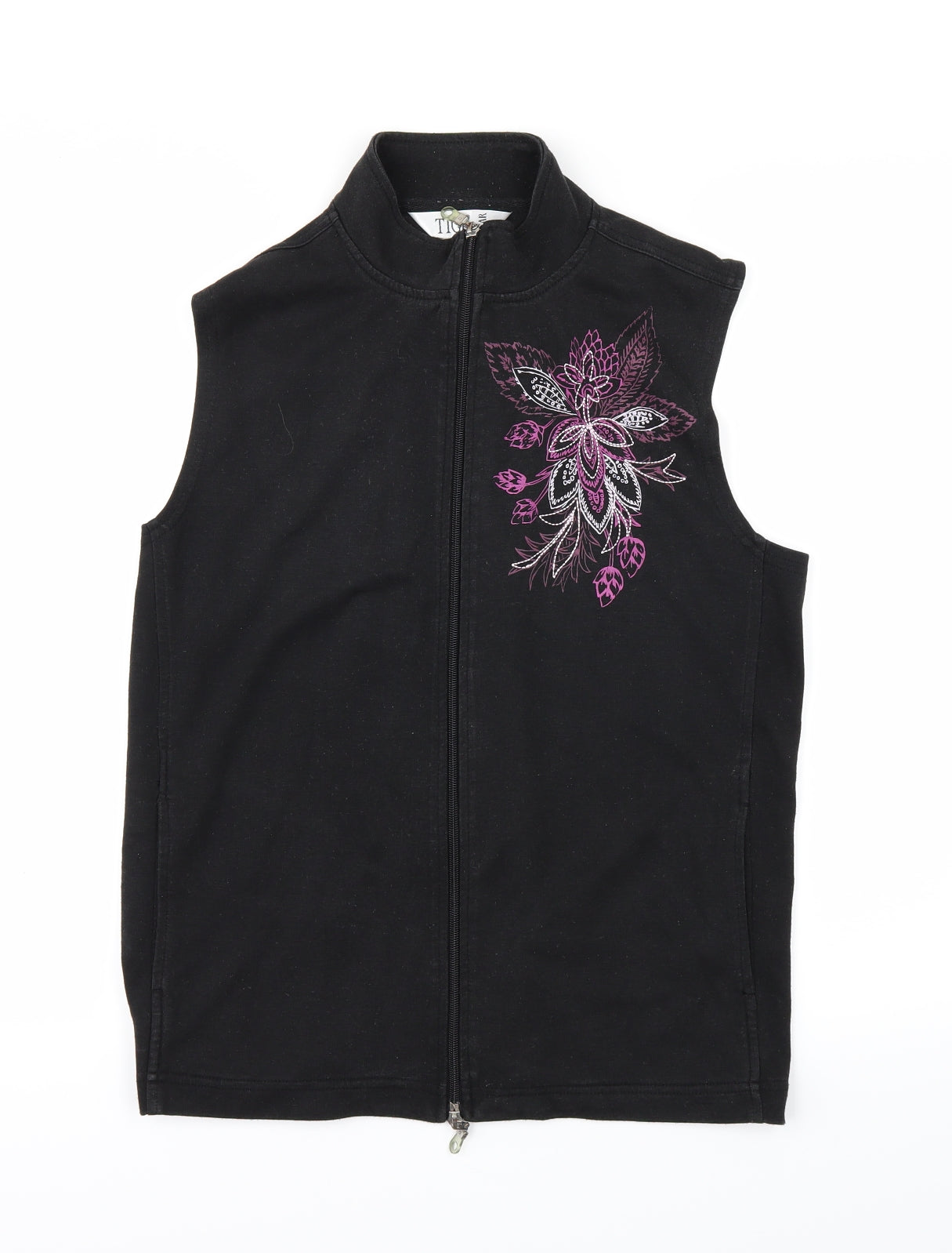 TIGI Womens Black   Full Zip Jumper Size 18