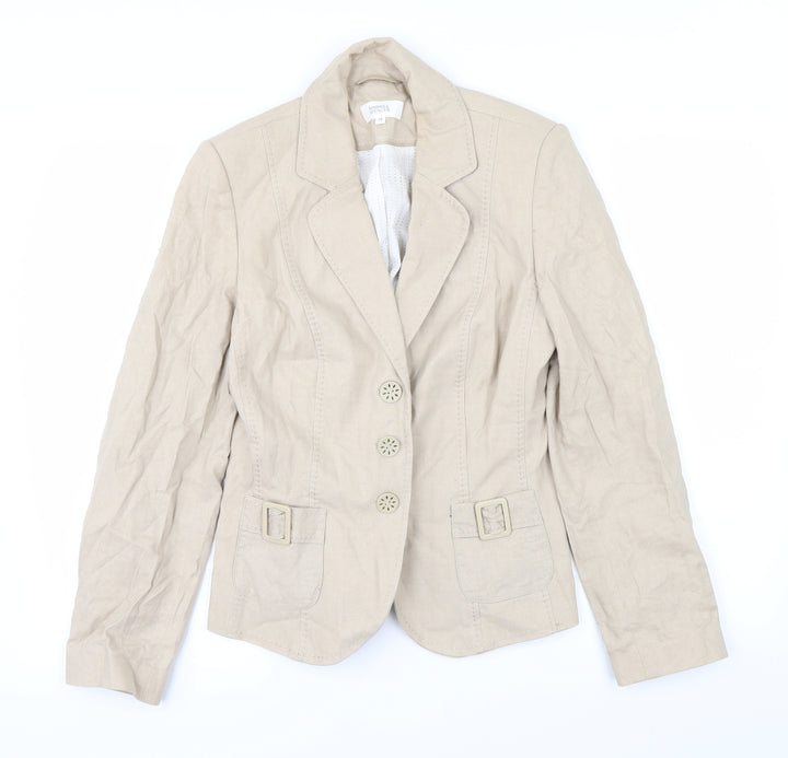 Marks and Spencer Womens White   Overcoat Coat Size 12