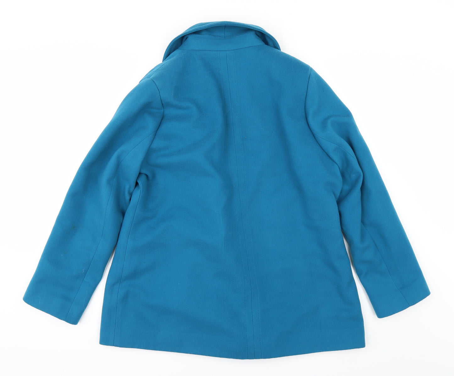BM Womens Blue   Overcoat Coat Size 16