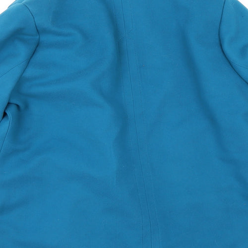 BM Womens Blue   Overcoat Coat Size 16