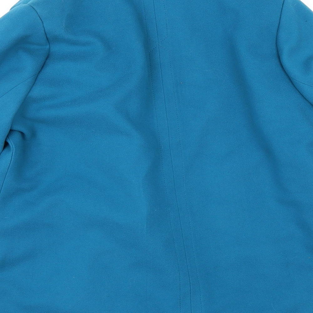 BM Womens Blue   Overcoat Coat Size 16