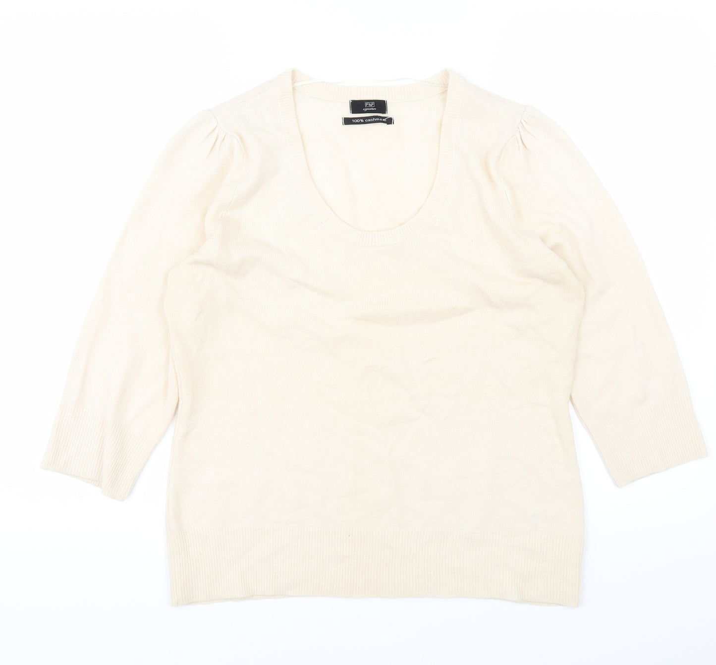 F&F Womens White   Basic T-Shirt Size 16