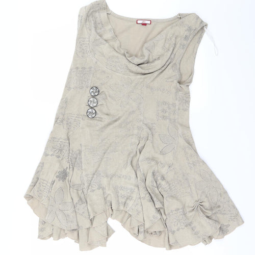 JOEBROWNS Womens Brown   Basic T-Shirt Size 14