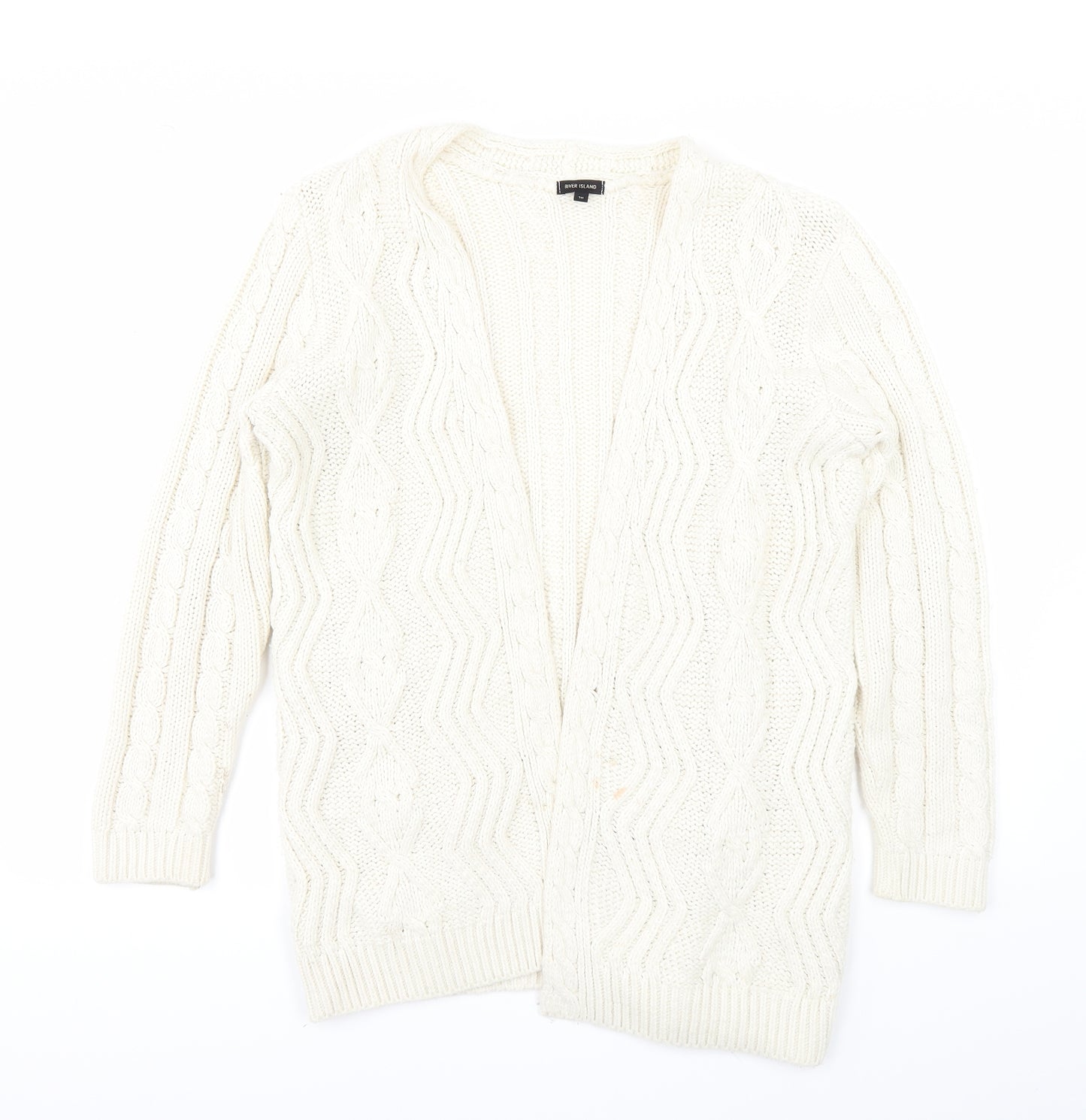 River Island Womens White   Cardigan Jumper Size 10