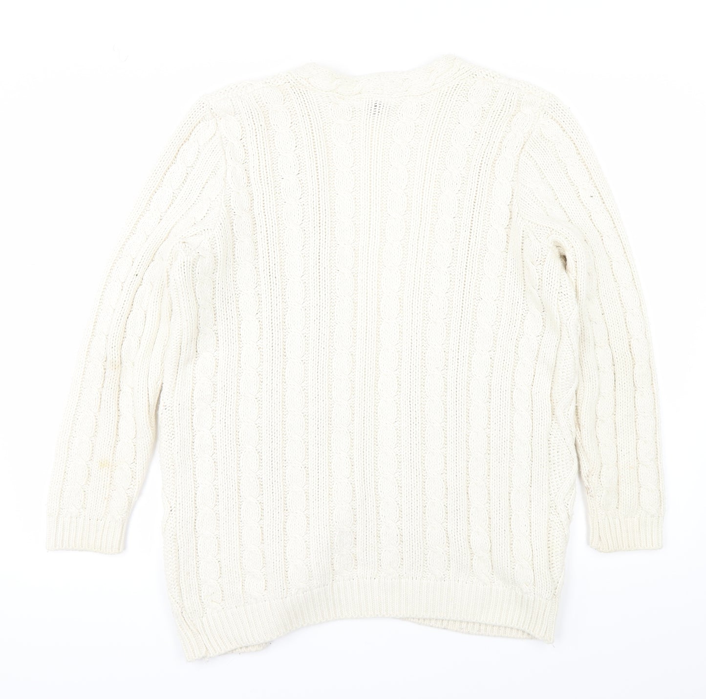River Island Womens White   Cardigan Jumper Size 10