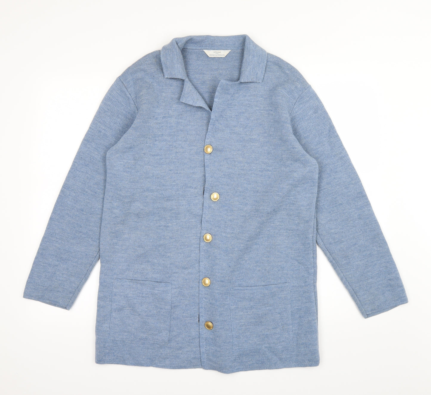 Marks and Spencer Womens Blue   Cardigan Jumper Size 10
