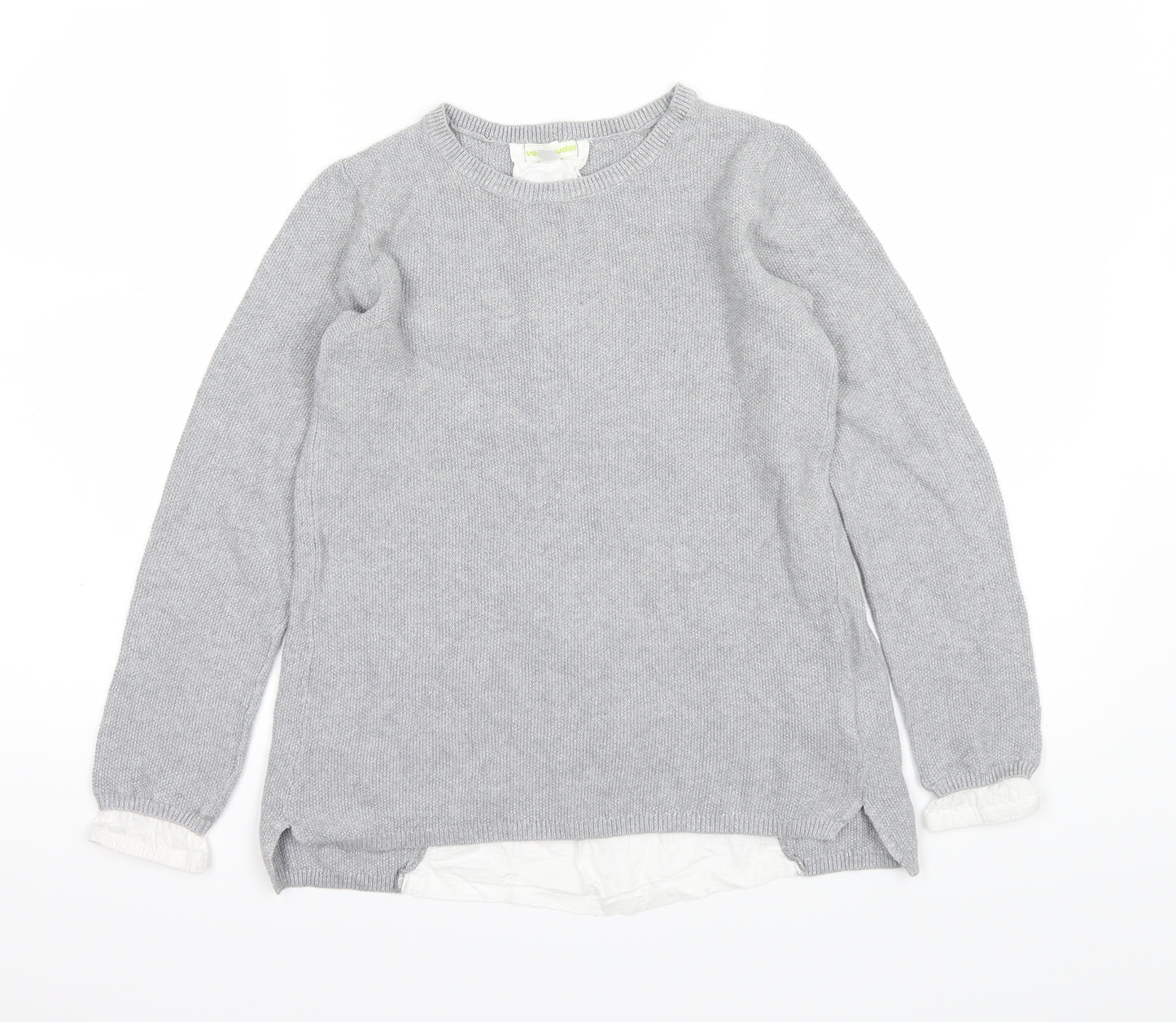 Vertbaudet Girls Grey   Basic T-Shirt Size 10 Years