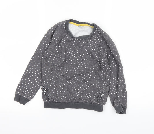 TU Girls Grey Polka Dot  Pullover Jumper Size 5-6 Years