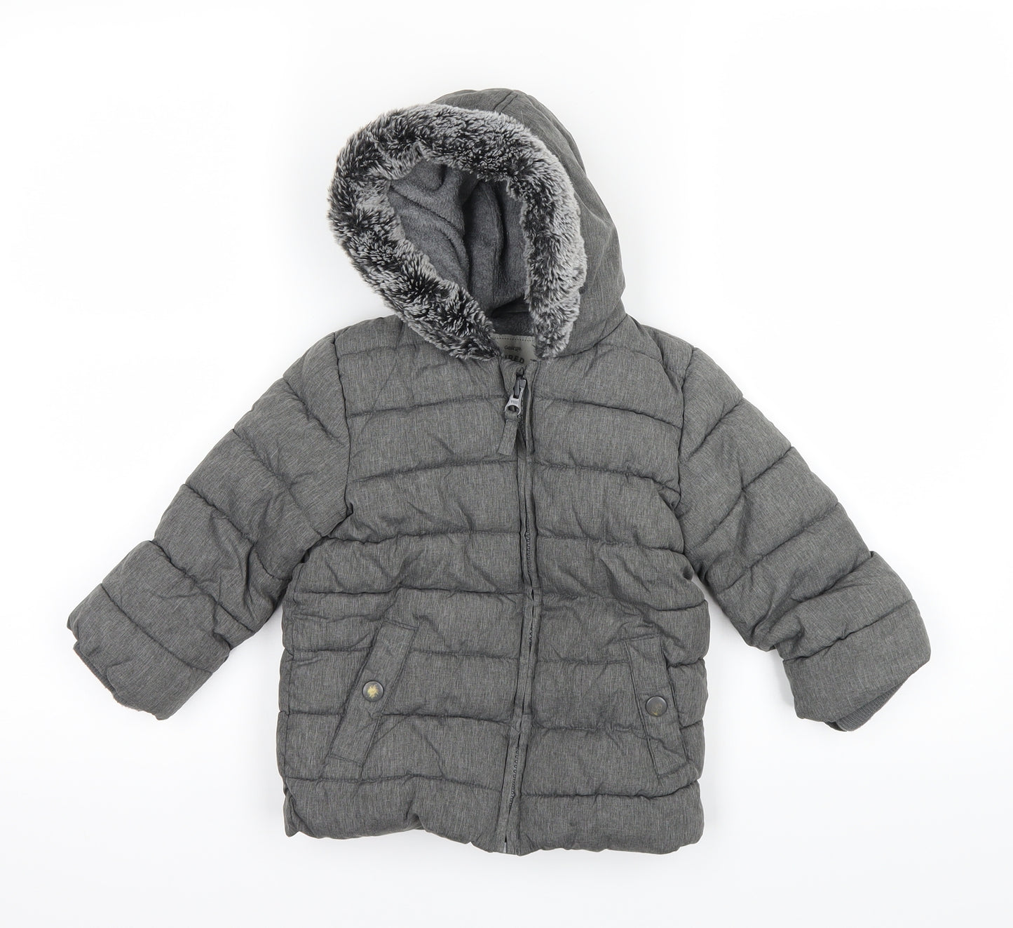 George Baby Grey   Puffer Jacket Coat Size 18-24 Months