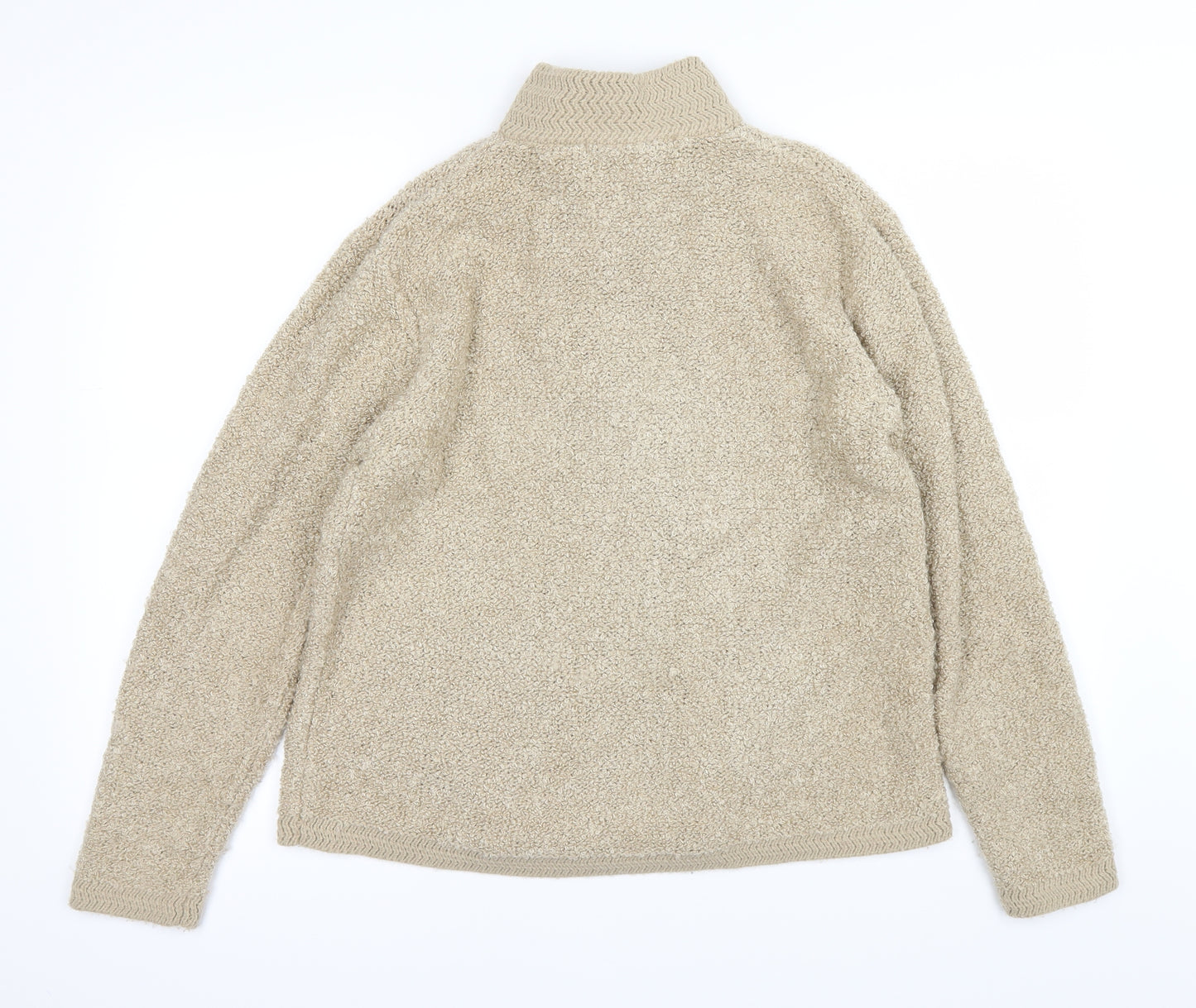 elizabeth Womens Beige   Full Zip Jumper Size M