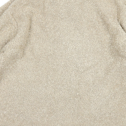 elizabeth Womens Beige   Full Zip Jumper Size M