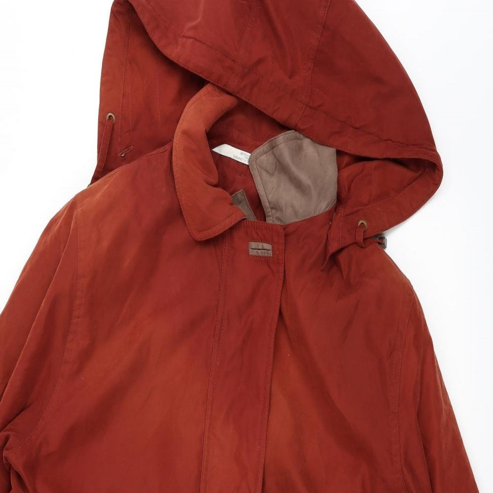 Marks and Spencer Womens Red   Rain Coat Coat Size 12