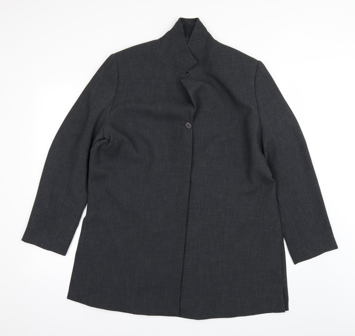 ELVI Womens Grey Overcoat Coat Size 18