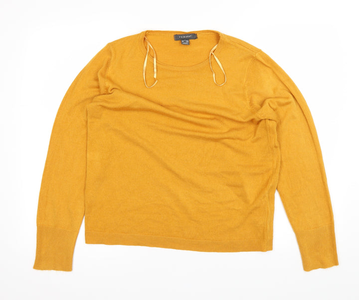 Primark Womens Yellow Basic T-Shirt Size 12