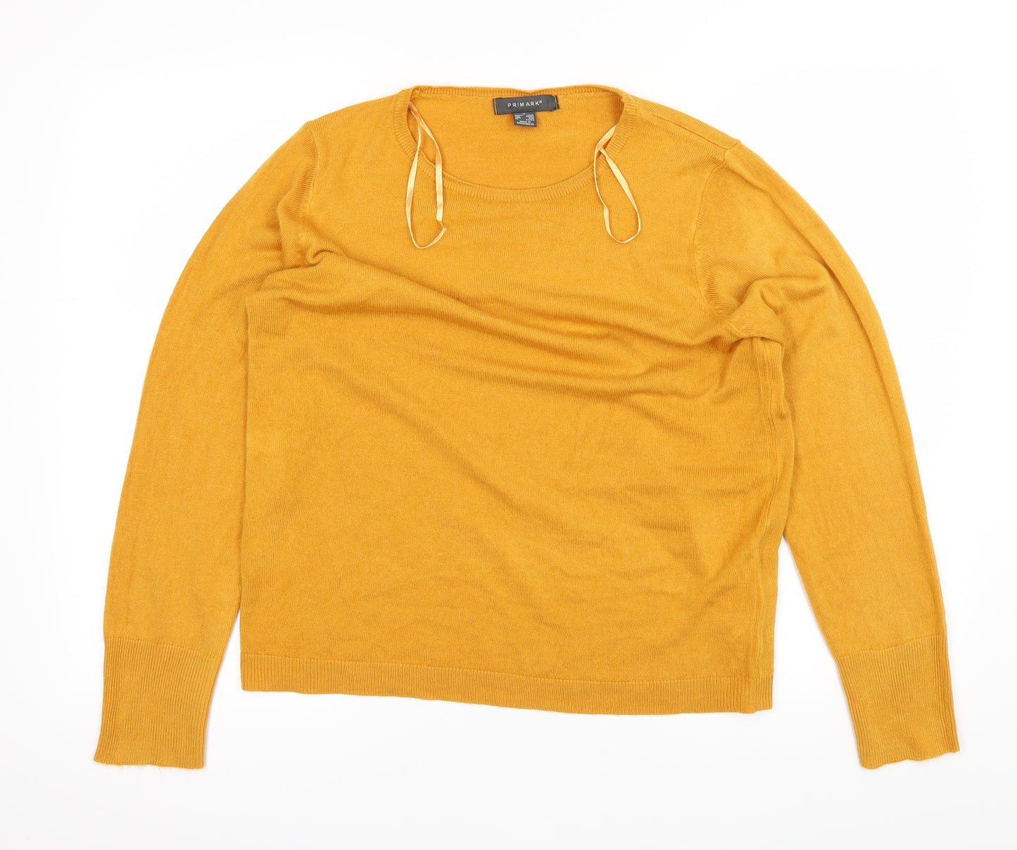 Primark Womens Yellow   Basic T-Shirt Size 12