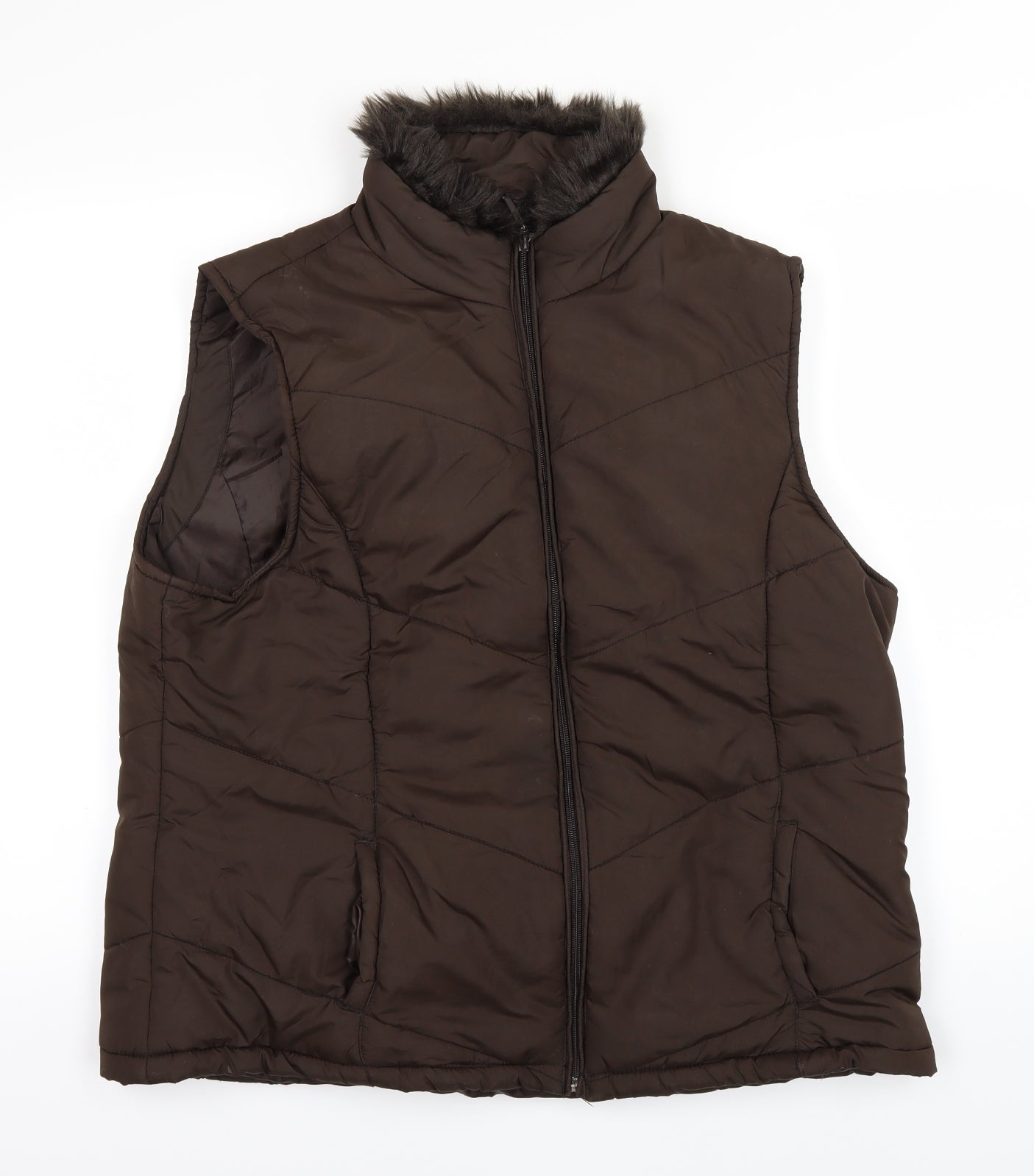 Papaya Womens Brown   Puffer Jacket Coat Size 18