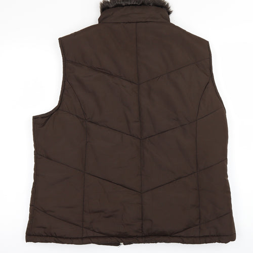 Papaya Womens Brown   Puffer Jacket Coat Size 18