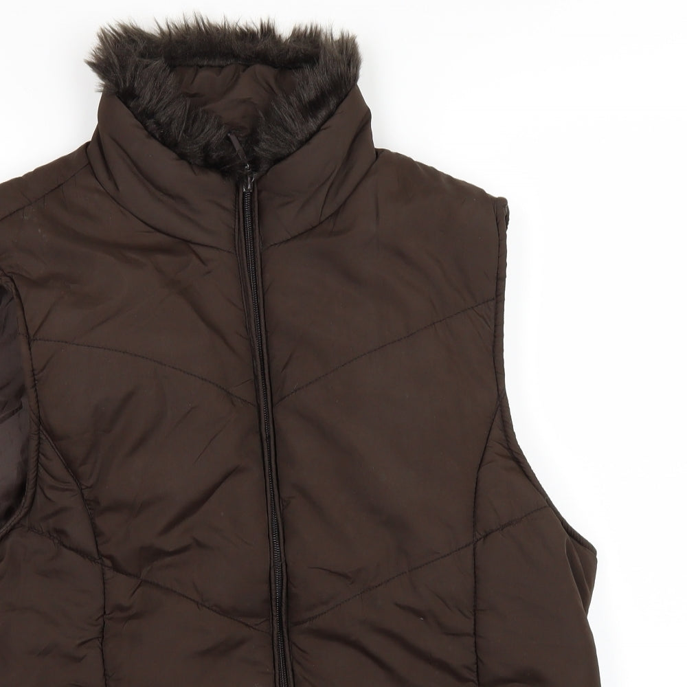 Papaya Womens Brown   Puffer Jacket Coat Size 18