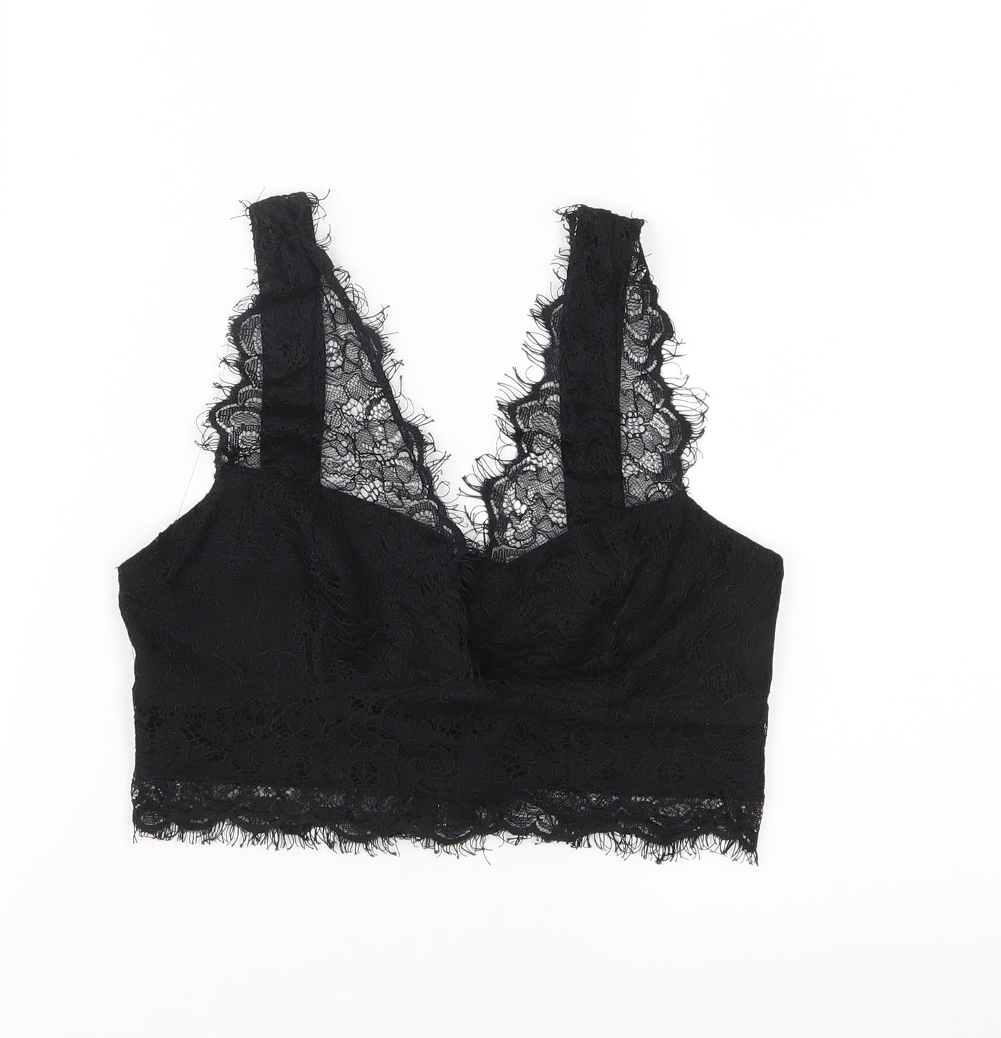 Topshop Womens Black  Lace Camisole Blouse Size 8