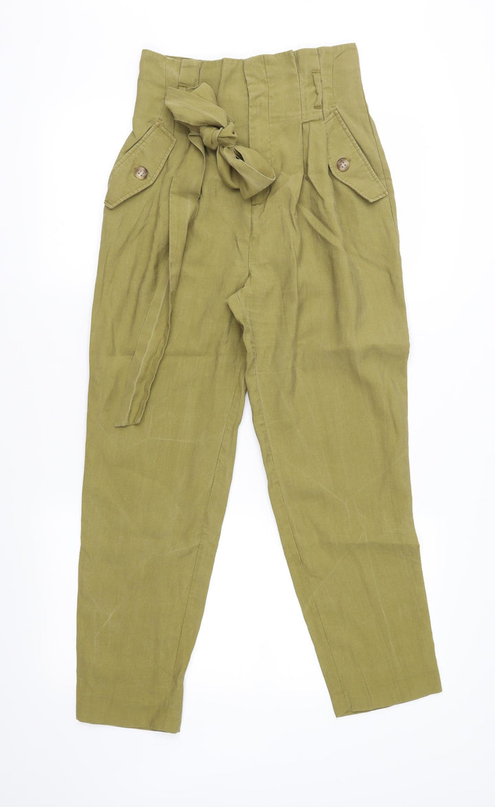 H&M Womens Green   Trousers  Size 6 L25 in