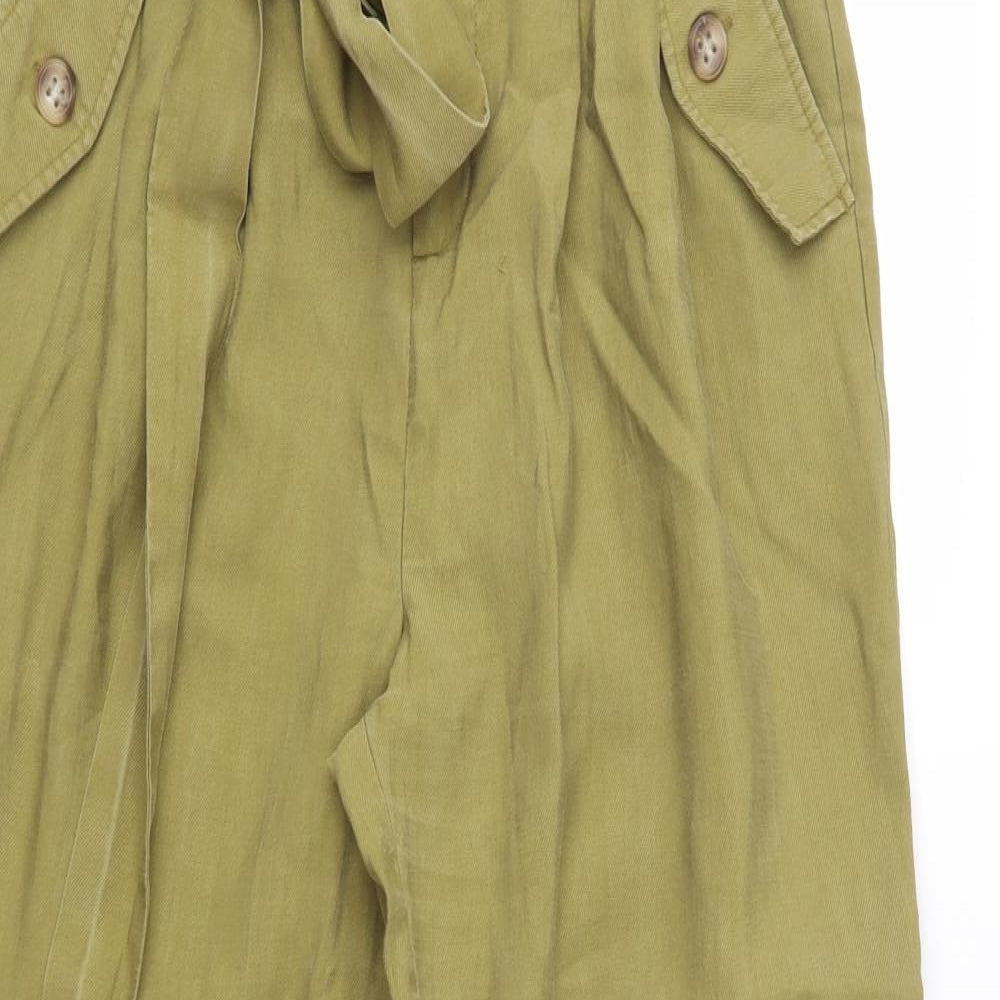 H&M Womens Green   Trousers  Size 6 L25 in