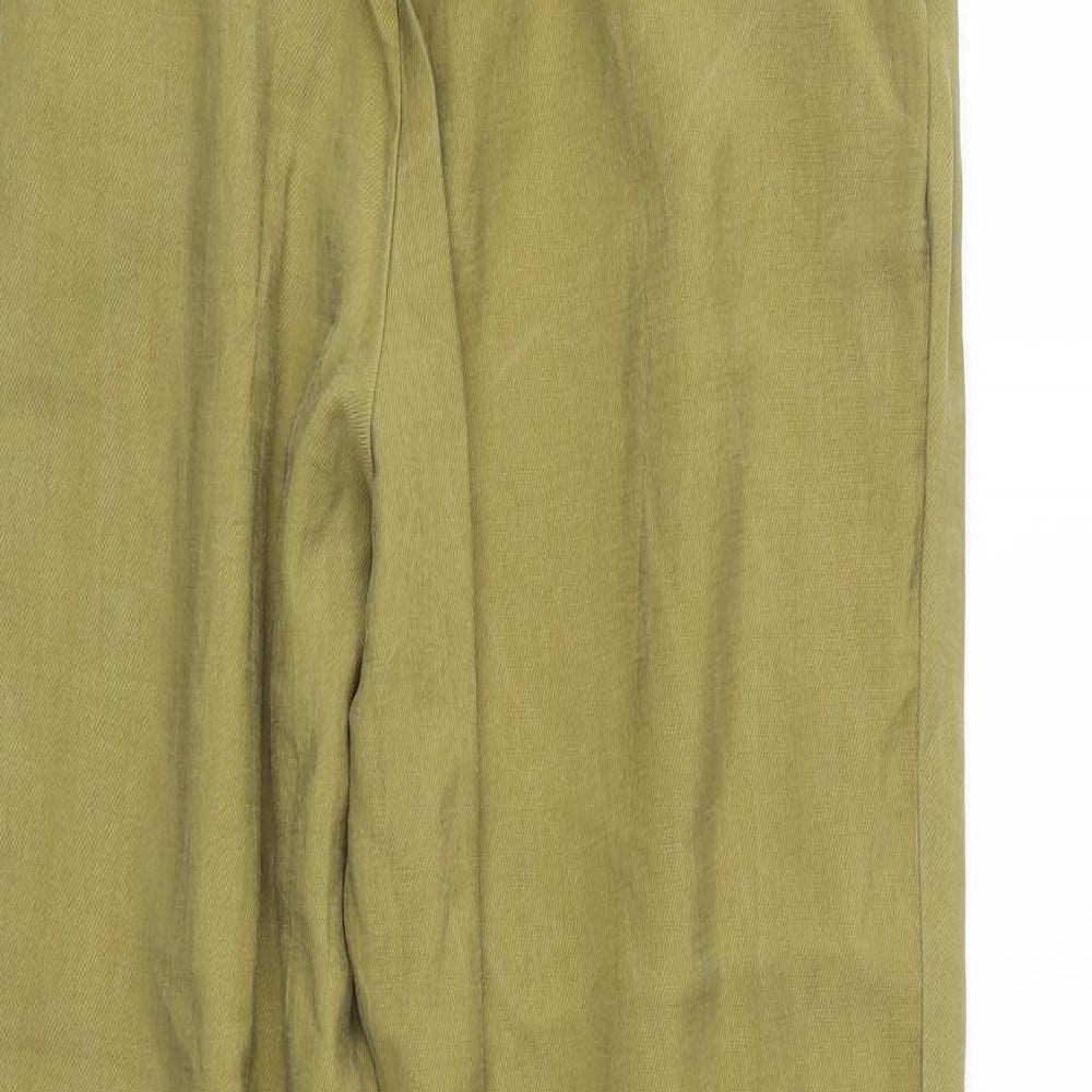 H&M Womens Green   Trousers  Size 6 L25 in