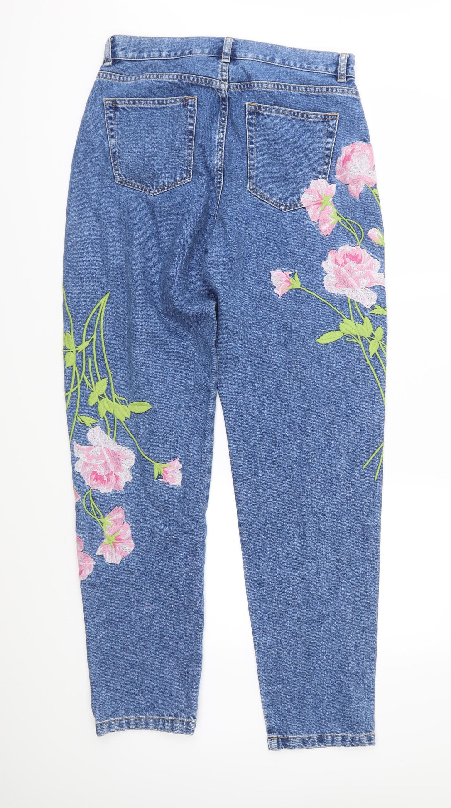Warehouse Womens Blue  Denim Mom Jeans Size 12 L31 in
