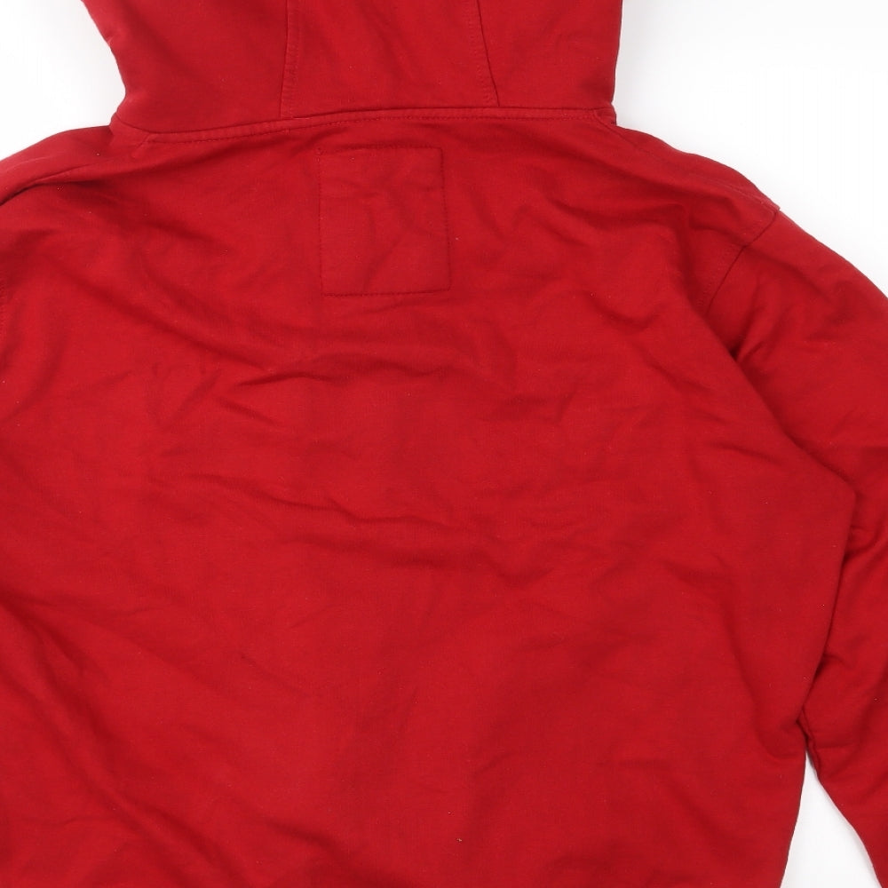 Crosshatch Mens Red  Jersey Full Zip Hoodie Size L