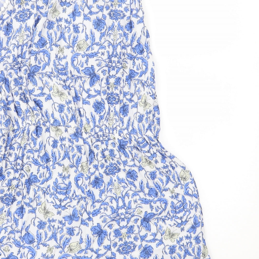 NEXT Girls Blue Floral  Playsuit One-Piece Size 12 Years