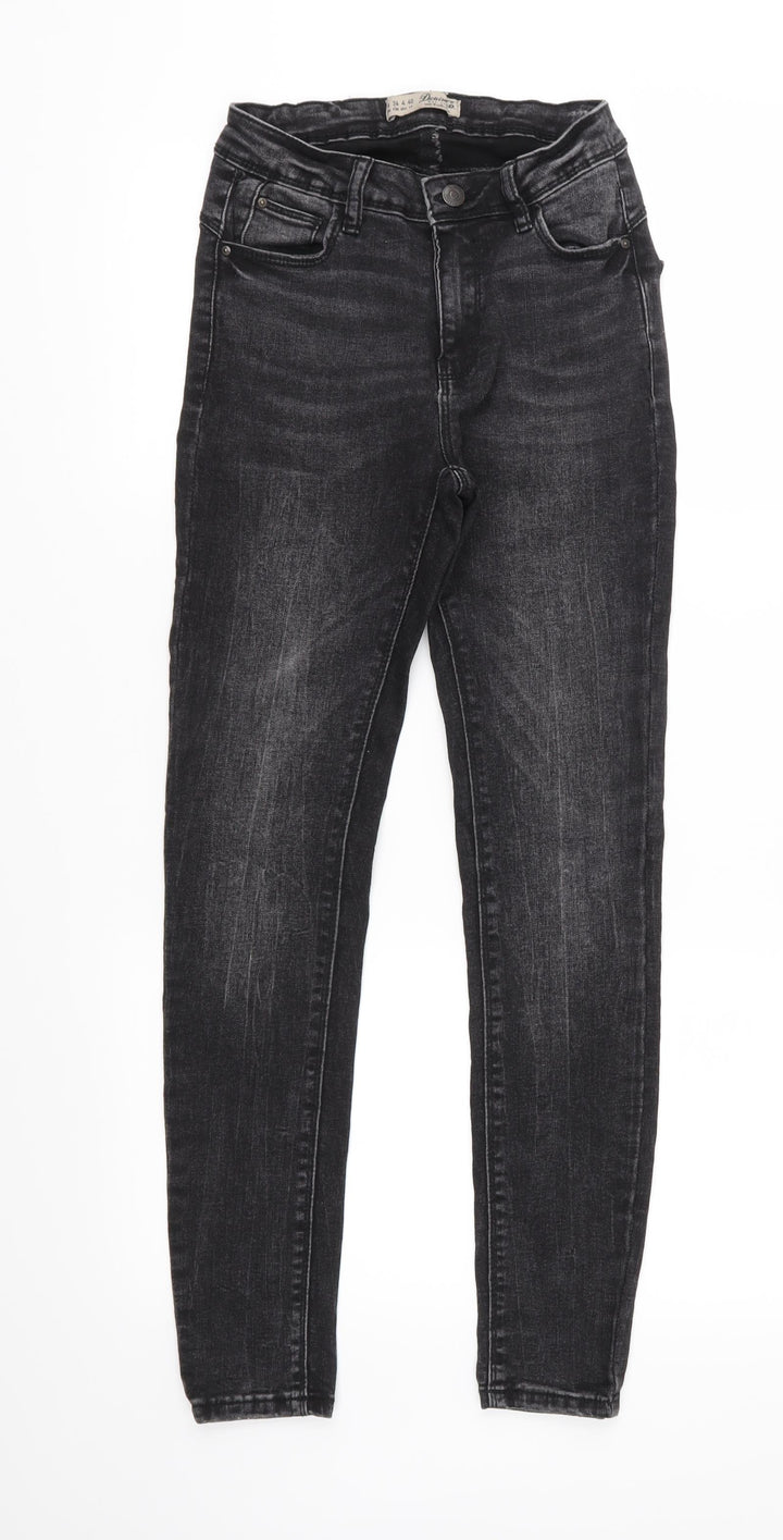 Denim & Co. Womens Black  Denim Skinny Jeans Size 8 L26 in