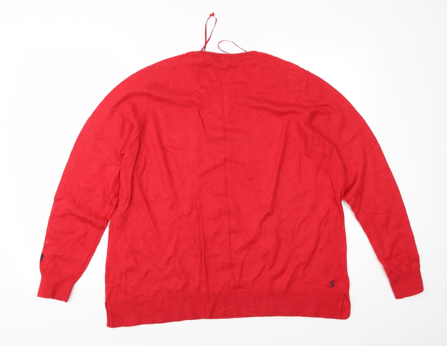 Joules Womens Red Fair Isle Knit Pullover Jumper Size 20