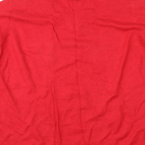 Joules Womens Red Fair Isle Knit Pullover Jumper Size 20