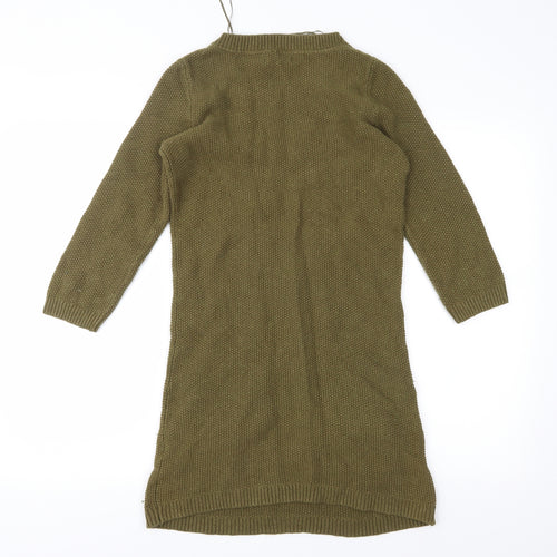 Fat Face Womens Green  Knit Jumper Dress  Size 8