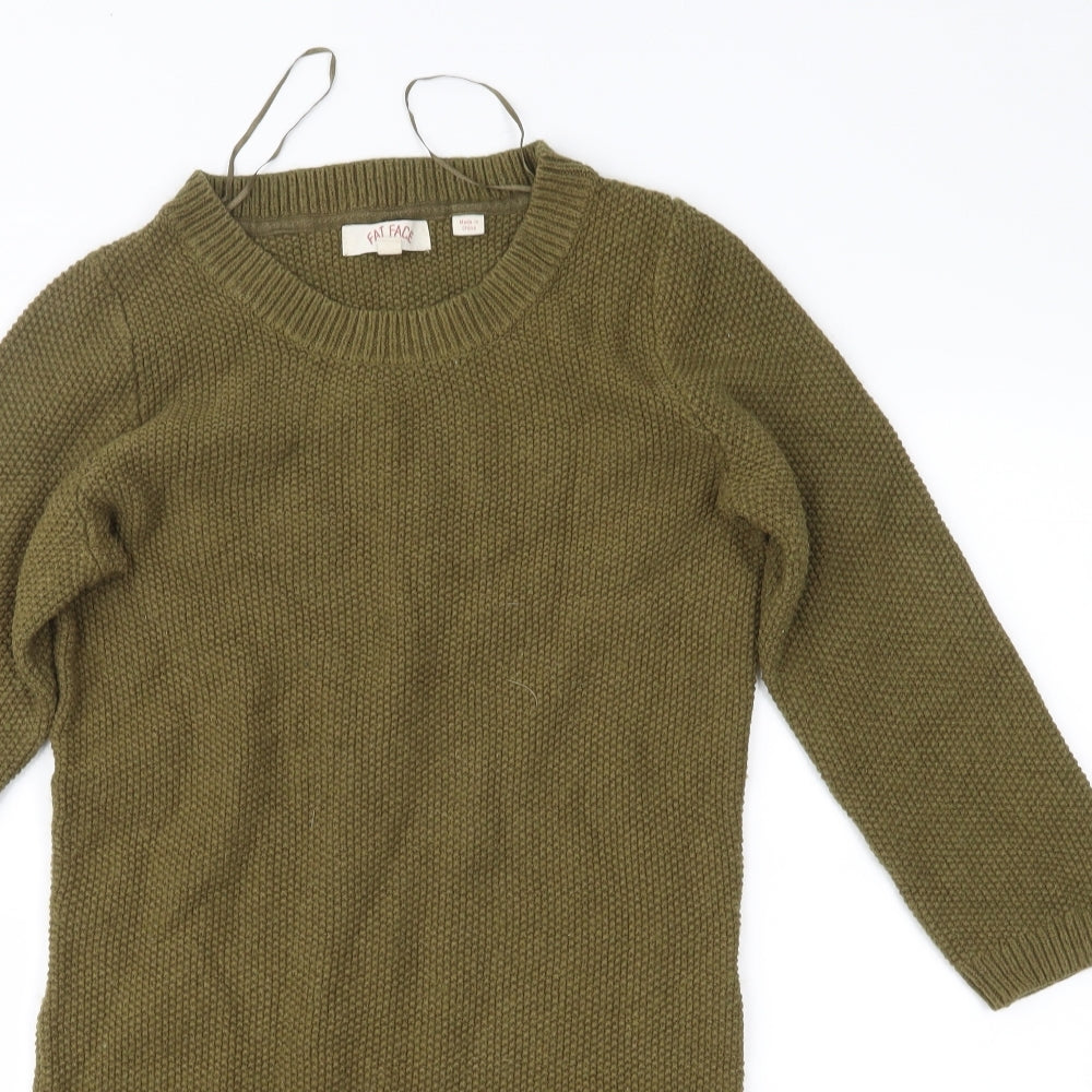 Fat Face Womens Green  Knit Jumper Dress  Size 8