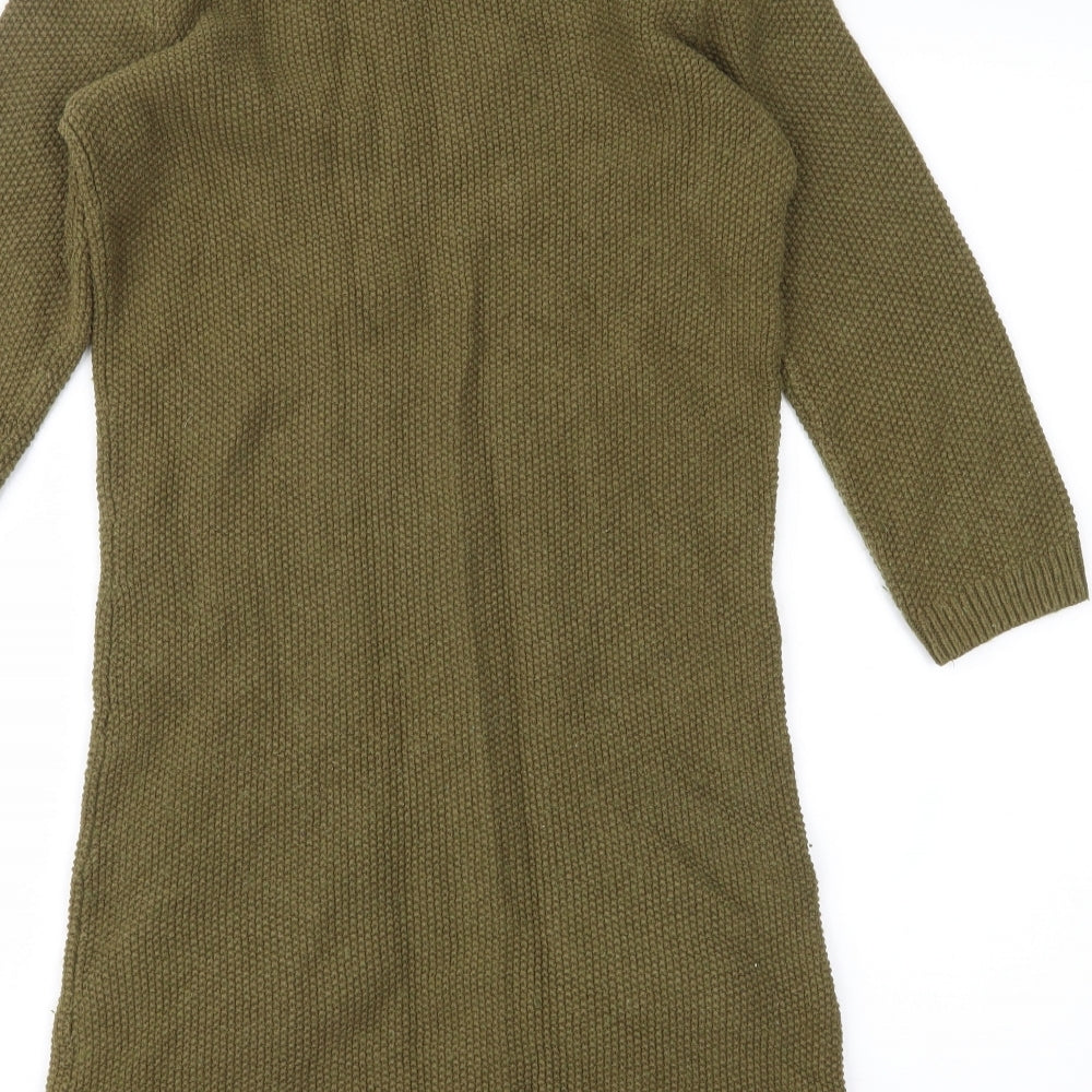Fat Face Womens Green  Knit Jumper Dress  Size 8