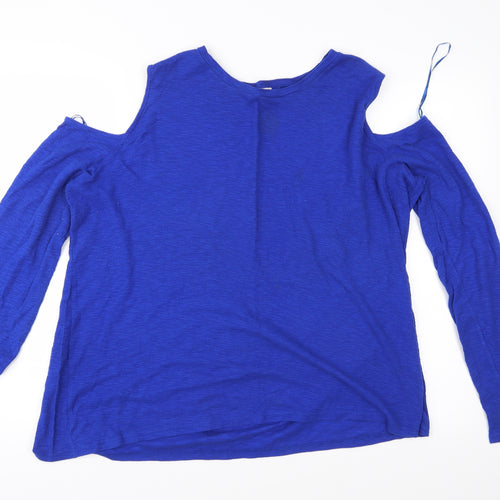 River Island Womens Blue  Jersey Basic T-Shirt Size 18