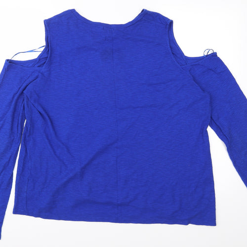 River Island Womens Blue  Jersey Basic T-Shirt Size 18