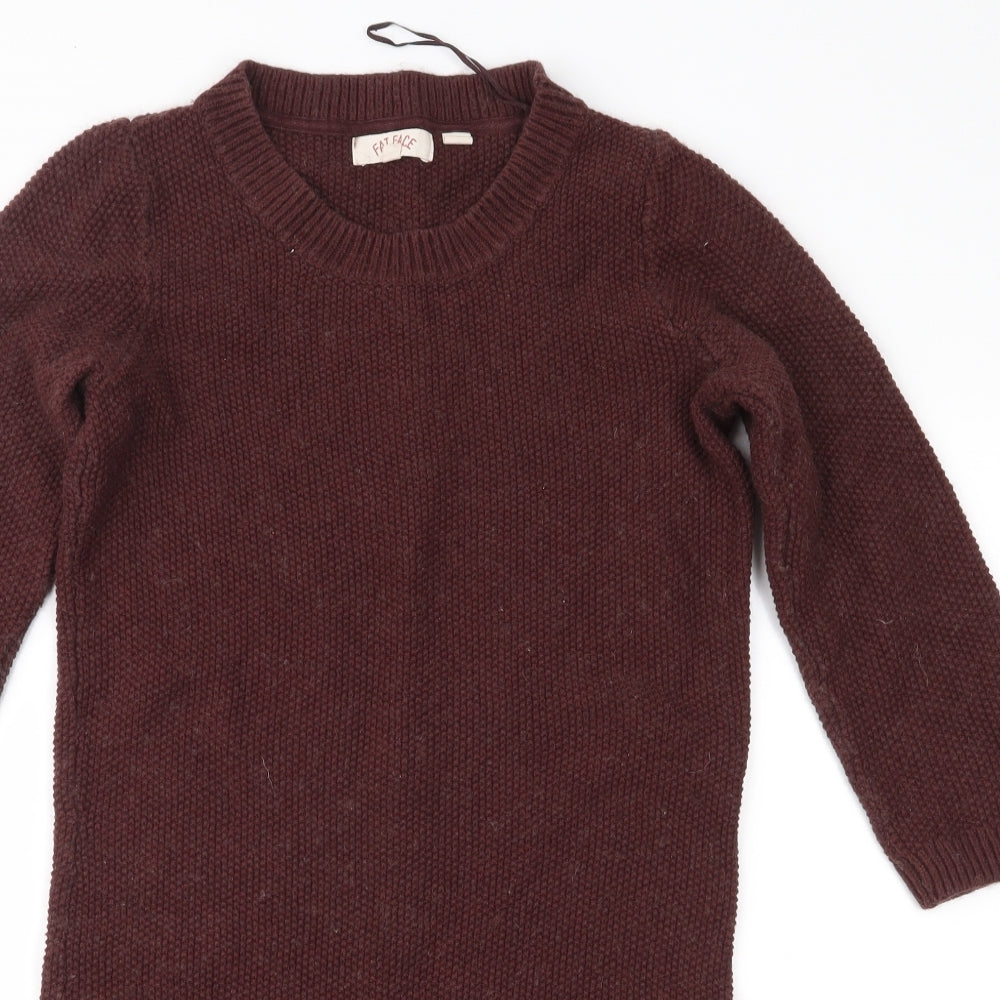 Fat Face Womens Brown  Knit Jumper Dress  Size 8