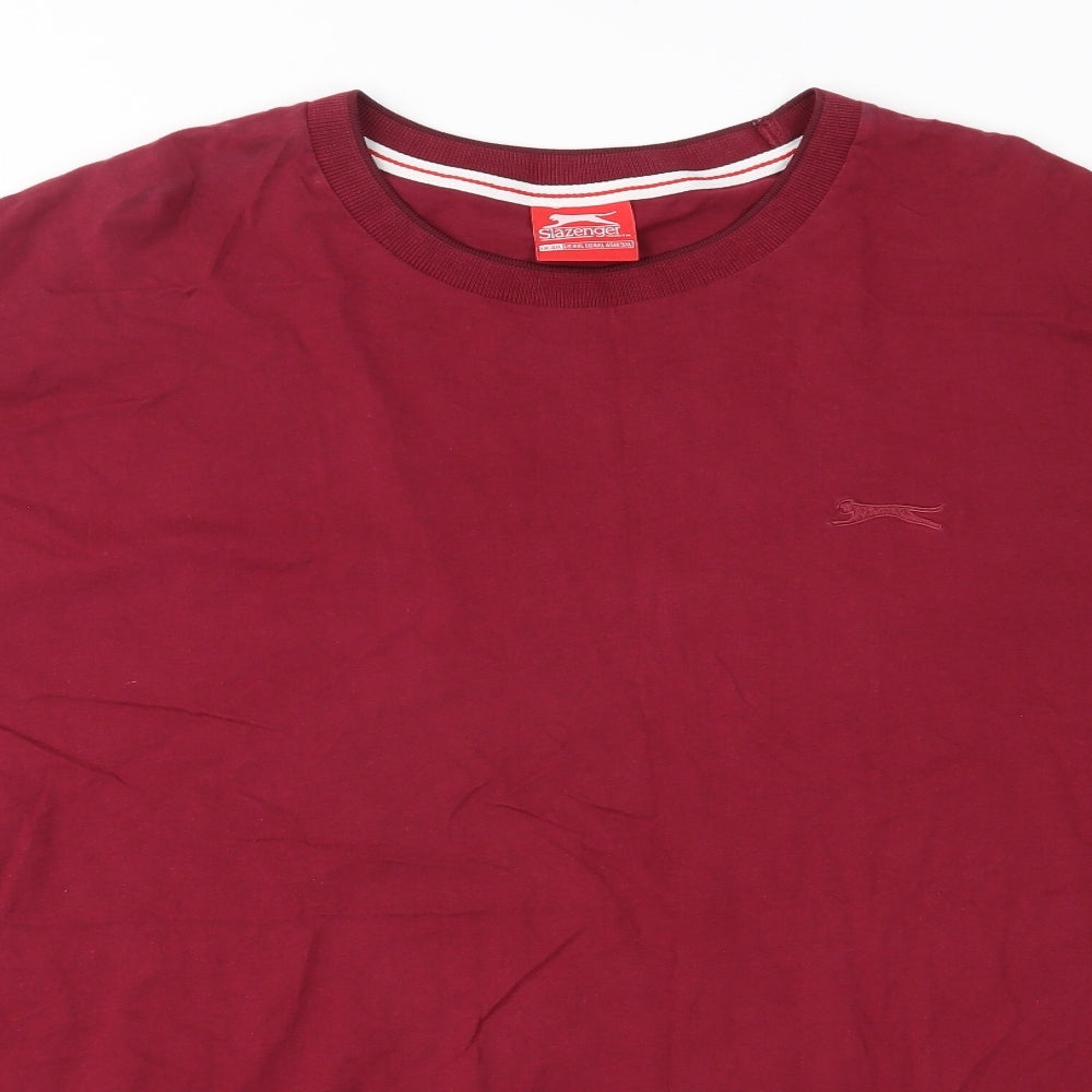 Slazenger Mens Red  Jersey  T-Shirt Size 4XL