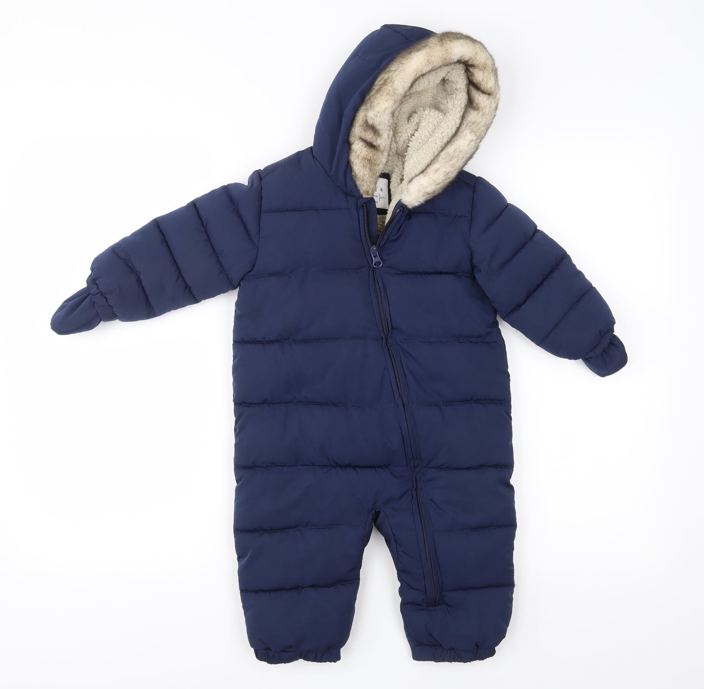 Marks and Spencer Baby Blue   Overcoat Snowsuit Size 12-18 Months