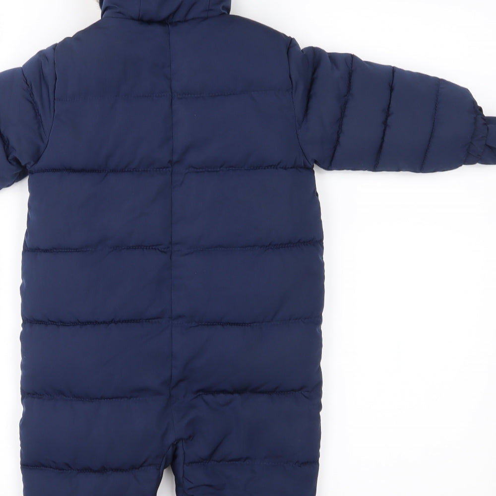 Marks and Spencer Baby Blue   Overcoat Snowsuit Size 12-18 Months