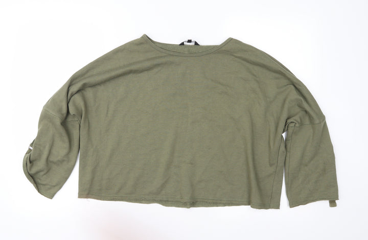 New Look Womens Green Pullover Sweatshirt Size 10