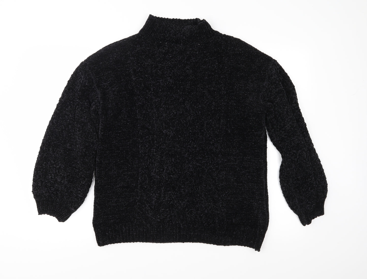Primark Womens Black  Knit Pullover Jumper Size M