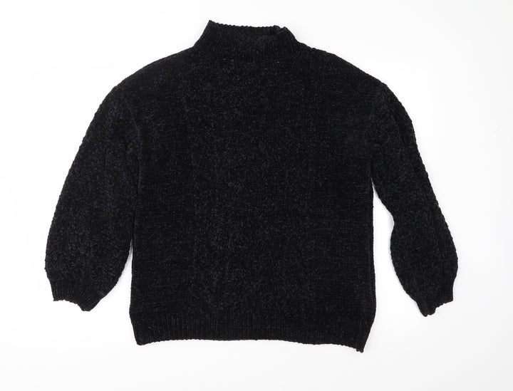 Primark Womens Black  Knit Pullover Jumper Size M